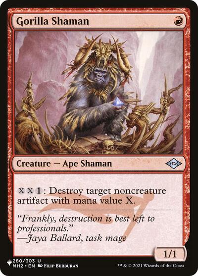 Gorilla Shaman (The List) from LIST #MH2-280, Magic: The Gathering card