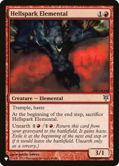 Hellspark Elemental (The List) from PLST #DDK-46, Magic: The Gathering card