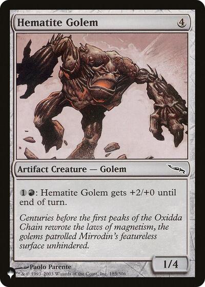 Hematite Golem (The List) from PLST #MRD-185, Magic: The Gathering card