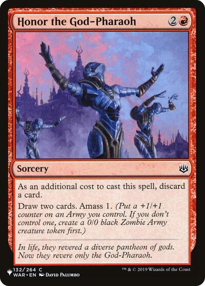 Honor the God-Pharaoh (The List) from PLST #WAR-132, Magic: The Gathering card