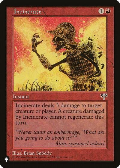 Incinerate (The List) PLST MIR-184 Magic card