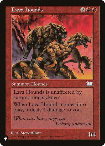 Lava Hounds (The List) from PLST #WTH-109, Magic: The Gathering card