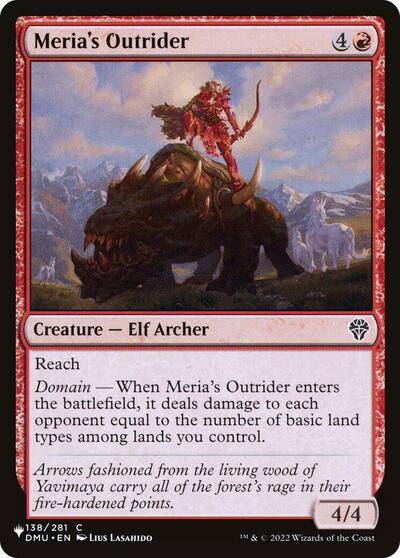 Meria's Outrider (The List) PLST DMU-138 Magic card