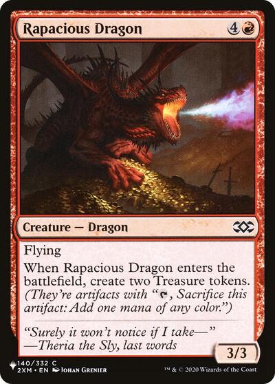 Rapacious Dragon (The List) from LIST #2XM-140, Magic: The Gathering card