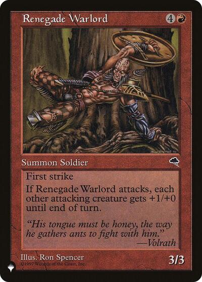 Renegade Warlord (The List) from PLST #TMP-197, Magic: The Gathering card