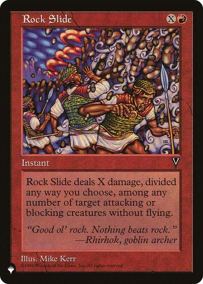 Rock Slide (The List) from PLST #VIS-92, Magic: The Gathering card