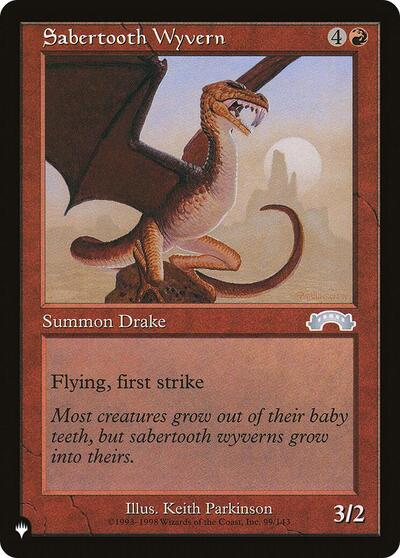 Sabertooth Wyvern (The List) from PLST #EXO-99, Magic: The Gathering card
