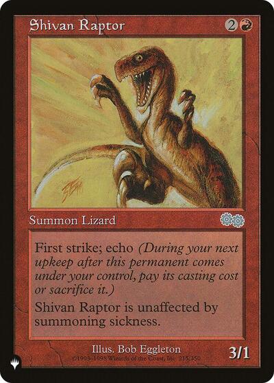 Shivan Raptor (The List) PLST USG-215 Magic card