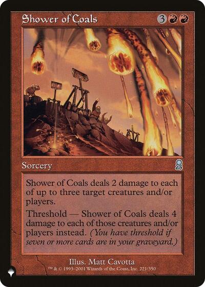 Shower of Coals (The List) from PLST #ODY-221, Magic: The Gathering card