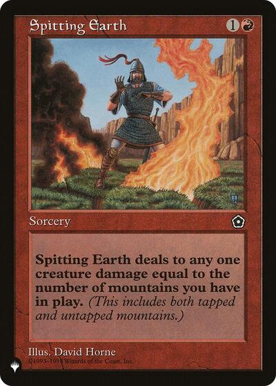 Spitting Earth (The List) from LIST #P02-116, Magic: The Gathering card