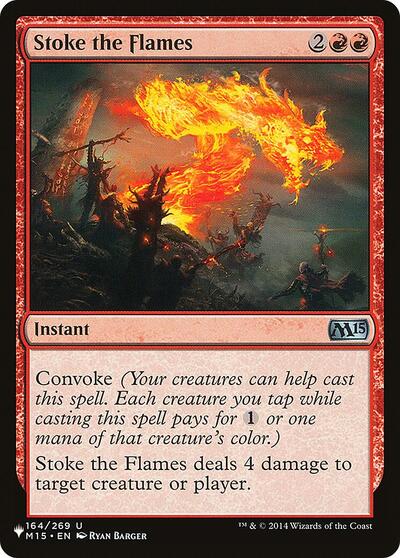 Stoke the Flames (The List) from LIST #M15-164, Magic: The Gathering card