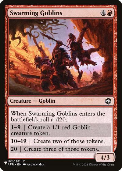 Swarming Goblins (The List) from PLST #AFR-162, Magic: The Gathering card