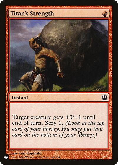 Titan's Strength (The List) from PLST #THS-145, Magic: The Gathering card