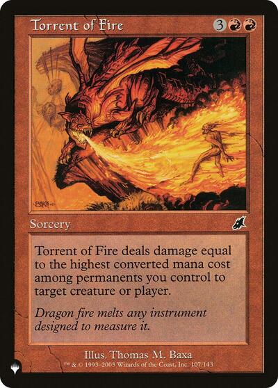 Torrent of Fire (The List) from PLST #SCG-107, Magic: The Gathering card