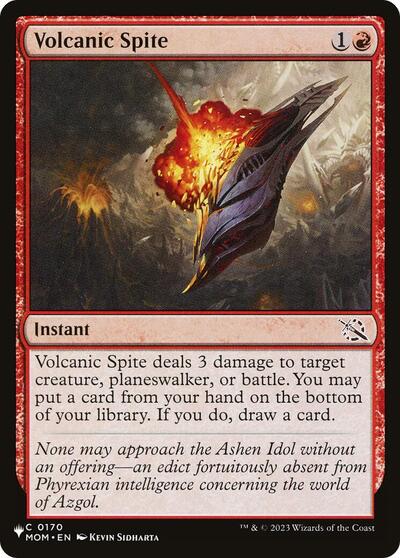 Volcanic Spite (The List) from PLST #MOM-170, Magic: The Gathering card