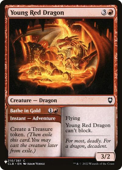 Young Red Dragon (The List) from PLST #CLB-210, Magic: The Gathering card