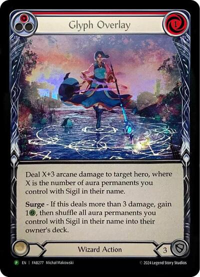 Glyph Overlay (Red) (Alternate Art) - FAB277 Flesh and Blood: Promo Cards card price