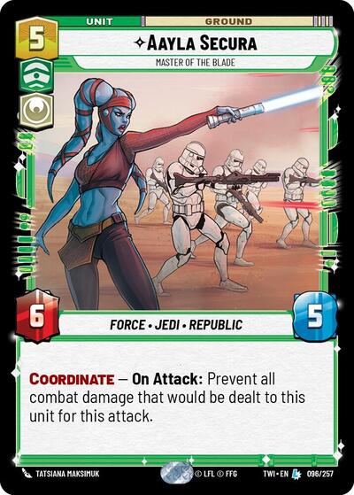 Aayla Secura - Master of the Blade card