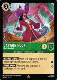 Captain Hook - Underhanded - Azurite Sea - Lorcana card