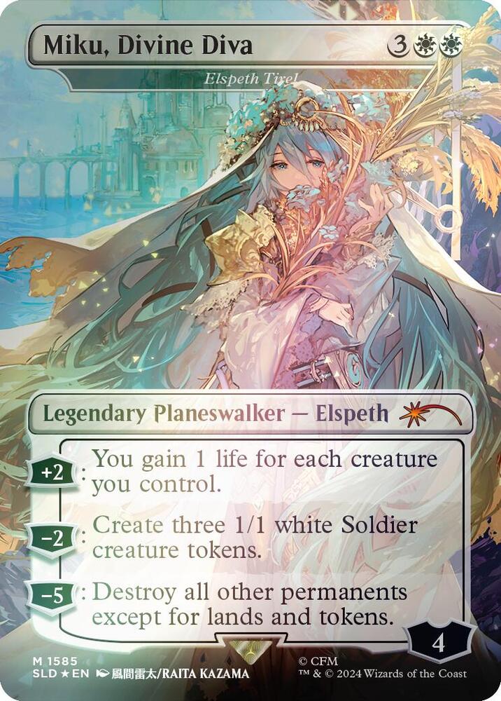 Miku divine diva elspeth tirel rainbow foil secret lair drop