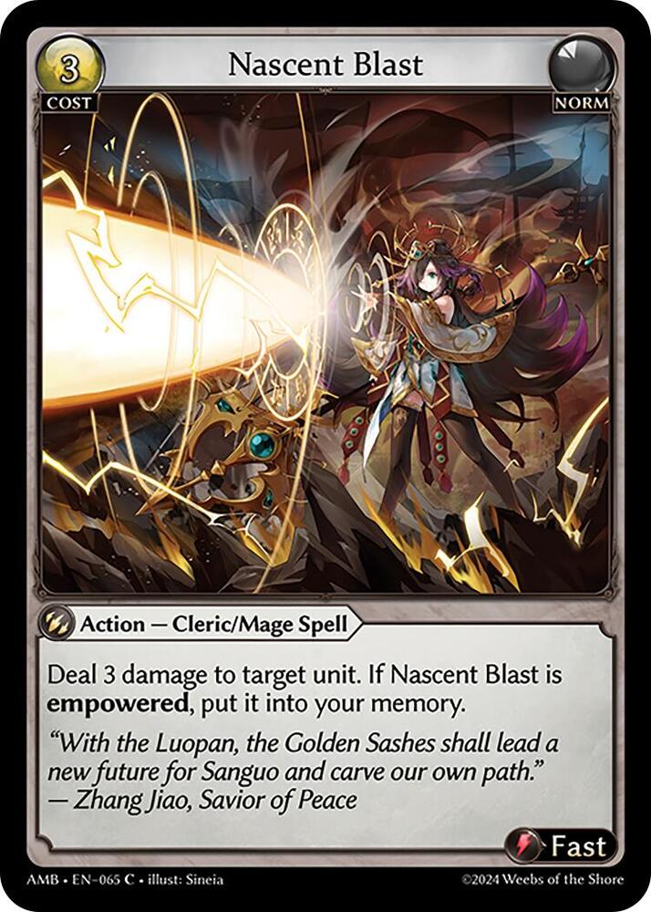 Nascent Blast Ascentプロモ grand archive Nascent Blast - Mortal Ambition - Grand Archive TCG
