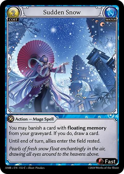 Sudden Snow — Foil Mortal Ambition Common Grand Archive card — value and price