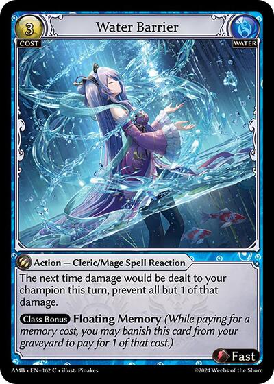 Water Barrier — Foil Mortal Ambition Common Grand Archive card — value and price