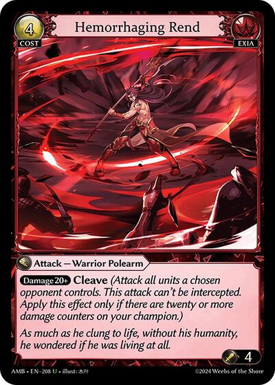 Hemorrhaging Rend card