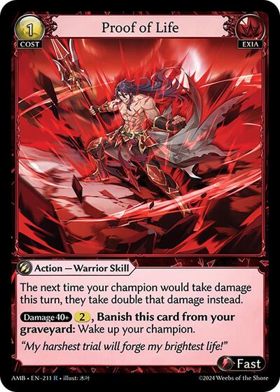 Proof of Life — Foil Mortal Ambition Rare Grand Archive card — value and price