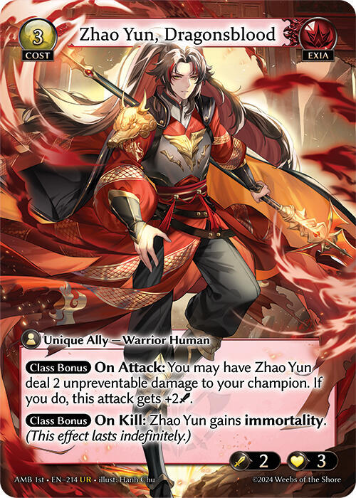 Zhao Yun, Dragonsblood - Mortal Ambition - Grand Archive TCG