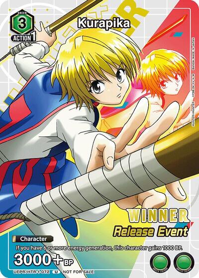 Kurapika (Release Event Winner) UE02BT: HUNTER X HUNTER Release Event Cards Uncommon Union Arena card — value and price
