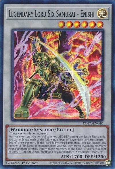 Legendary Lord Six Samurai - Enishi - Rage of the Abyss - YuGiOh