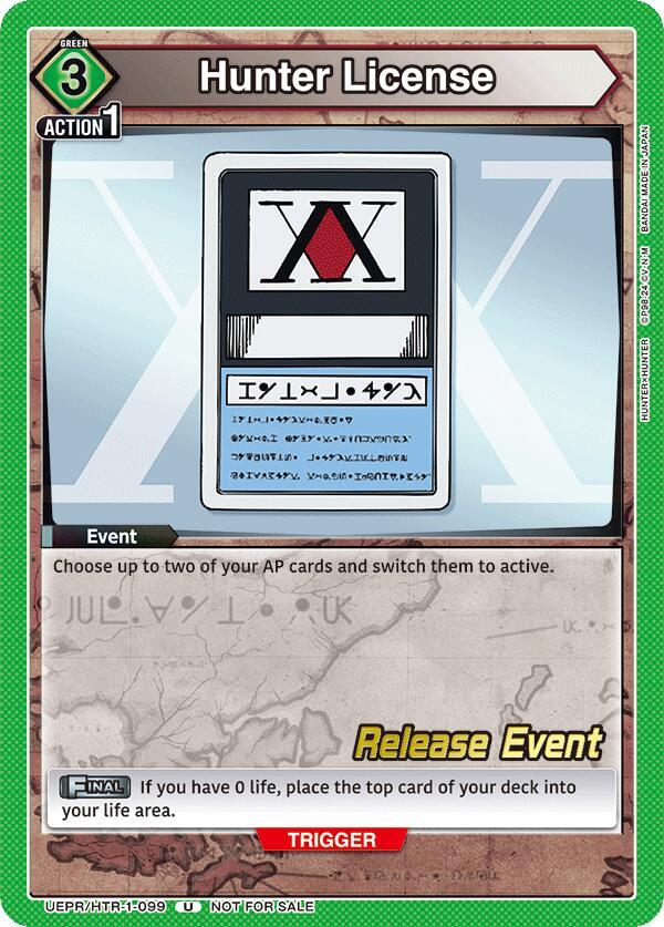 Hunter License - UE02BT: HUNTER X HUNTER Release Event Cards - Union ...