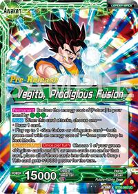 Son Goku & Vegeta // Vegito, Prodigious Fusion card art