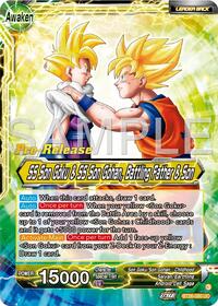 SS Son Goku // SS Son Goku & SS Son Gohan, Battling Father & Son card art