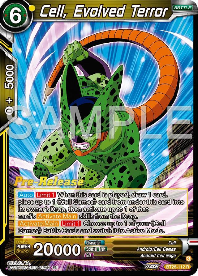 ドラゴンボールカード T Cell, Evolved Terror - Ultimate Advent Pre-Release Cards - Dragon
