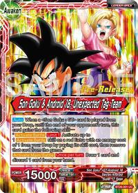 Son Goku // Son Goku & Android 18, Unexpected Tag Team card art