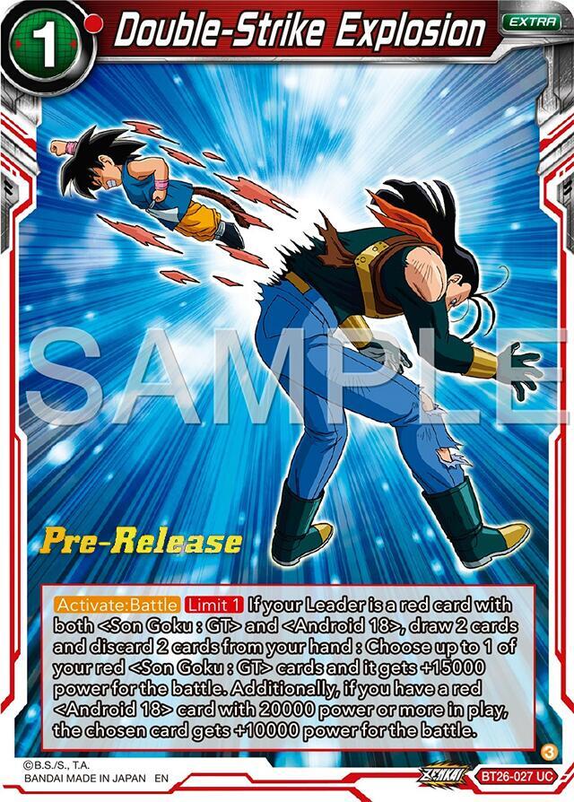 Double-Strike Explosion - Ultimate Advent Pre-Release Cards - Dragon Ball  Super: Masters