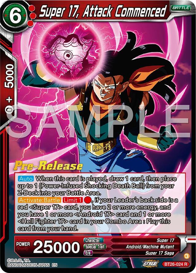 Super 17, Attack Commenced #BT26-024 — Ultimate Advent Pre-Release Cards