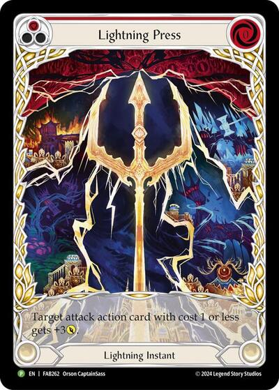 Lightning Press (Red) (Extended Art) - FAB262 Flesh and Blood: Promo Cards card price