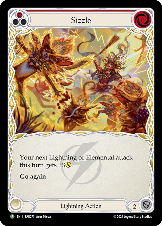 Sizzle (Red) - FAB274 - Flesh and Blood: Promo Cards - Flesh and
