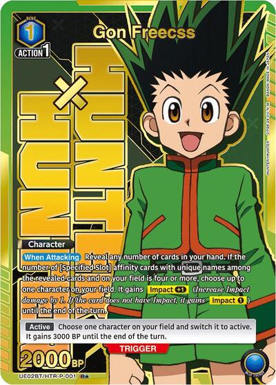Gon Freecss (001) (R*) UE02BT: HUNTER X HUNTER Rare Union Arena card — value and price