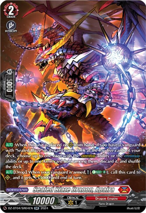 Sealed Blaze Dragon, Apalra (SR)