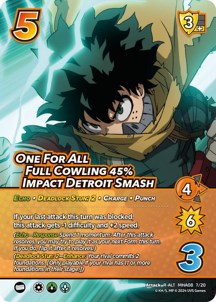 One For All Full Cowling 45% Impact Detroit Smash (Alternate Art
