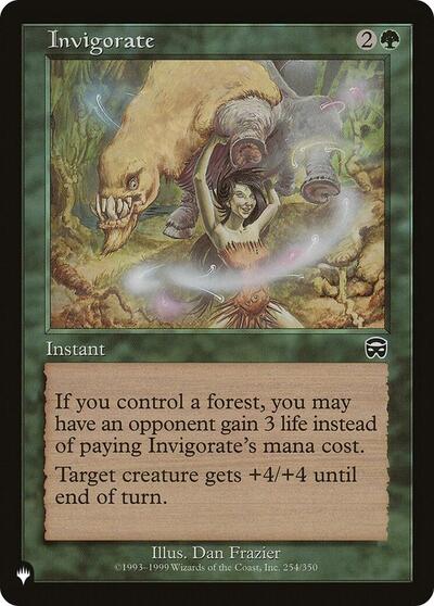 Invigorate (The List, from MMQ) from PLST #MMQ-254, Magic: The Gathering card