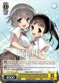 Temporary Partners, Rin & Utai #Gaw/WS02-E029 C from Dengeki Bunko Pokemon card image