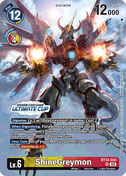 ShineGreymon (Ultimate Cup 2024) - Across Time - Digimon Card Game