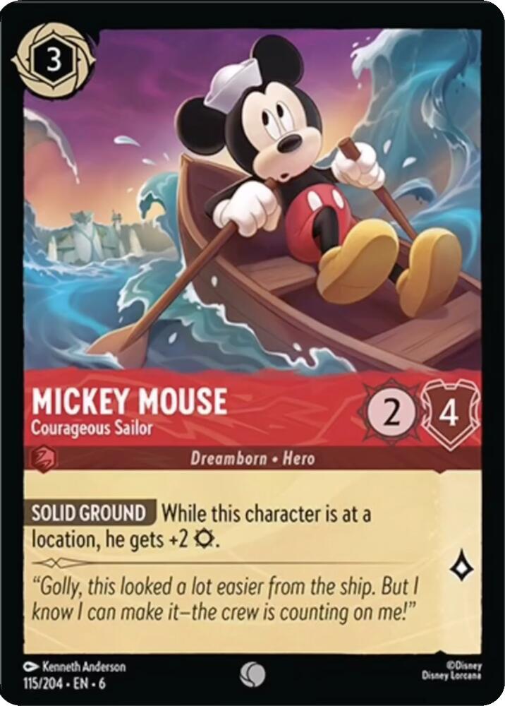 Mickey Mouse - Courageous Sailor - Azurite Sea - Disney Lorcana