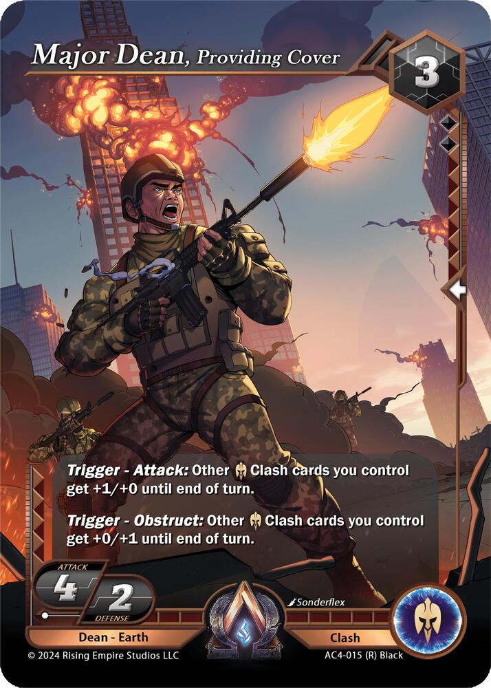 Major Dean, Providing Cover