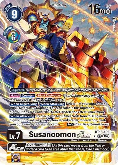 Susanoomon ACE (Alternate Art) Release Special Booster 2.0 Secret Rare Digimon card — value and price